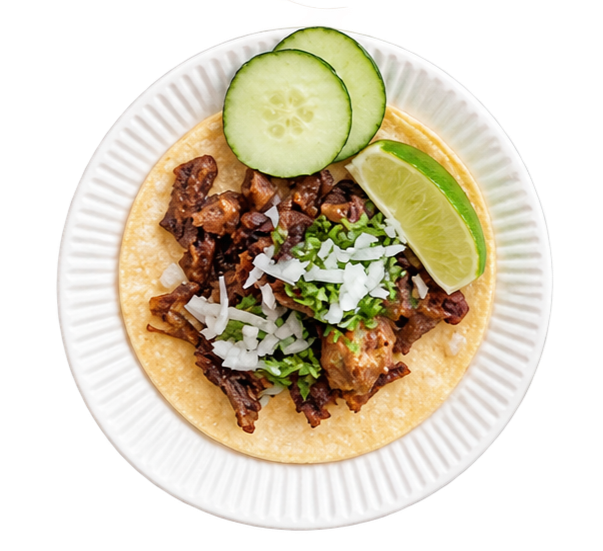 Taco with lime